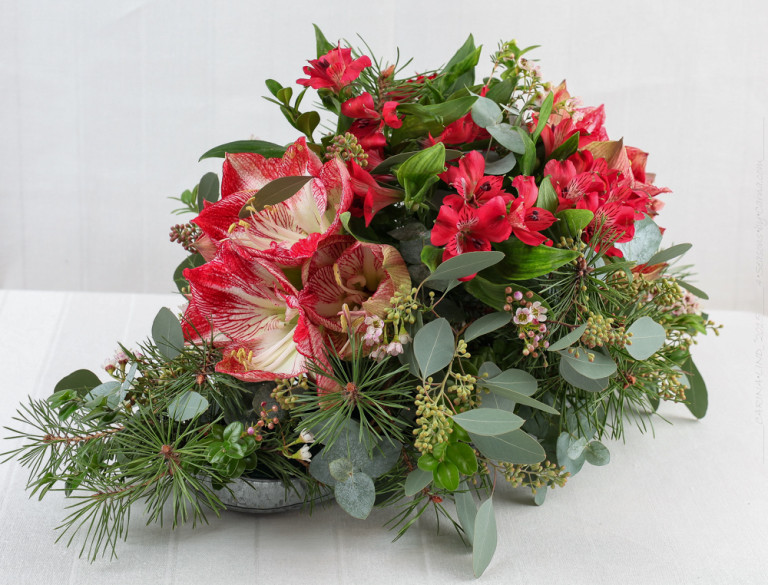 fröjdefull jul - blommor till julbordet